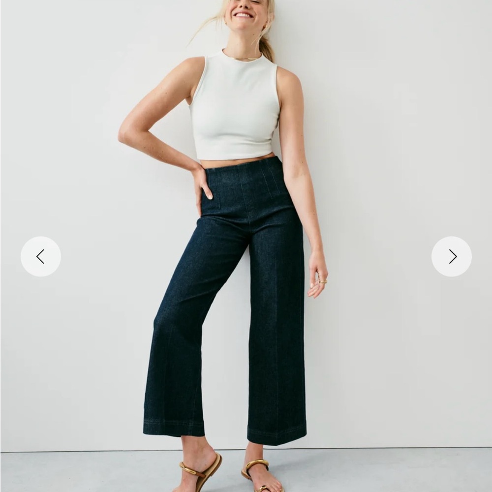 Spanx Raw Indigo Wide-Leg Jeans